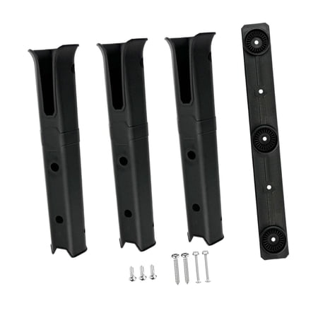 harayaa 3 Tube Rod Holder Fishing Rod Holder Bracket for Fishing Trailer black