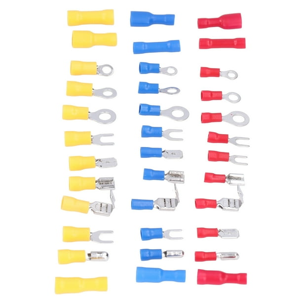 Conectores de cables eléctricos, 540 piezas/juego de terminales de engarzado mixtos Conectores de cables eléctricos de desconexión rápida Conector de cable aislado construido para profesionales
