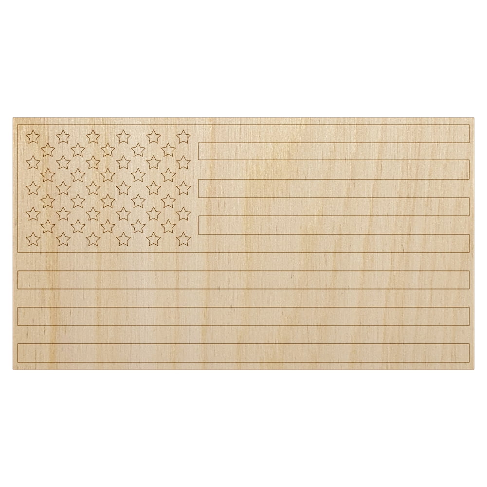 Unfinished Wood US Map Cutout - MDF State Shape For Crafts, Door Hangers & Home Decor
