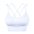 thumbnail image 5 of Povozer Womens Y Back Sports Bras Spaghetti Straps Racerback Padded Yoga Bra(White,2XL), 5 of 5