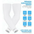 thumbnail image 4 of Exxact Sports Compression Arm Sleeves for Men & Women, 1 Pair Performance Sleeves for Baseball, Football, Youth & Adult Sizes - (White Solid, AXL), 4 of 7