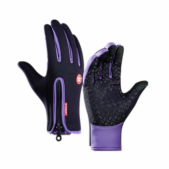 TELOLY Mountain Bike Gloves,Non-Slip Design Cycle Gloves,Multifunctional Use Hand Gloves,Purple