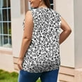 thumbnail image 3 of GIPQJK Womens Sleeveless Tank Tops Plus Size V Neck Sleeveless Shirt Loose Fit Floral Print Summer Workout Tank Top with Pockets,Gray 4XL, 3 of 5