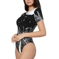 thumbnail image 3 of Picia Futuristic Moonlit Cityscape Womens One Piece Swimsuits Modest Tummy Control Bathing Suits Lace Up Slimming Swim Suit-Medium, 3 of 9