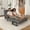 Grey, variant on 46" Wide Folding Sofa Bed 5-in-1 Convertible Chair for Two with 5 Position Adjustable Backrest and Pillow Space Saving Sleeper for Living Room, Blue