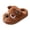 Slippers # Brown, variant on Fluffy Slippers for Women Closed Toe Cute 3D Animal Bear Face Plush Slip On Winter Warm House Shoes Novelty Bedroom Scuffs