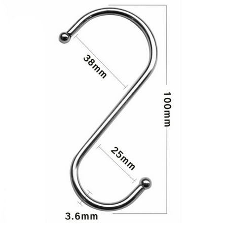 

BCLONG 5 Pcs S Hooks Outdoor Camping Kitchen Meat Pan Utensil Clothes Hanger Hanging