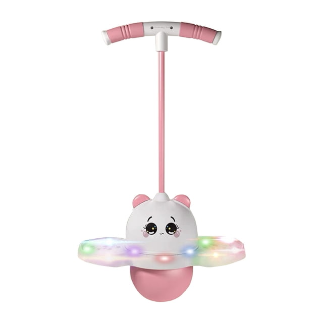 Pink Jumping Ball With Light Effects For Kids Adults Physical Exercise