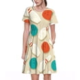 thumbnail image 1 of Disketp Vintage Bowling para Vestido de Manga Corta para Mujeres, Vestidos de Verano para Mujeres, Casual y Holgado para la Playa, 1 of 6