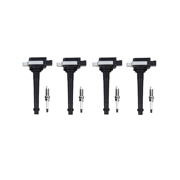 Set of 4 ISA Ignition Coils and 4 ISA Spark Plugs Compatible with 2011-2012 Nissan Sentra 2.5L L4 2488cc 152ci Replacement for UF591