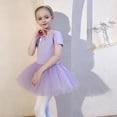 thumbnail image 5 of LYMAYTER Ballet Leotards for Girls Long Sleeve Ballet Dress 3Y-11Y Toddler Short-Sleeved Dance Outfit, 5 of 8