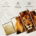 thumbnail image 6 of Elephant Stock Blue Eyed Lion Wall Art - Horizontal Multi Panel Canvas - Living Room Wall Decor - Animal Multi Panel - Orange And Brown Decor - 55" x 24", 6 of 8