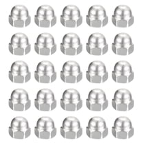 #6-32 Acorn Cap Nuts, 50pcs - 304 Stainless Steel Hardware Nuts, Acorn Hex Cap Dome Head Nuts (Silver)