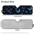 thumbnail image 7 of Yuyamidu Blue Butterfly Windshield Sun Shade Compatible with Jeep Wrangler JK JKU JL JLU 1997-2023 & Jeep Gladiator JT 2020-2023 16.14" x 52.95" Folding Front Window Sun Shade for Car Accessories, 7 of 7