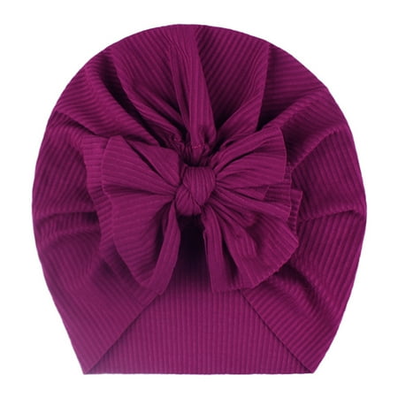 

Baby Sun Hats 0-6 Months Caps Knot Beanie Soft Cotton Headwraps Toddler Kids Boy Girl Solid Knotted Bow Headwear Accessories