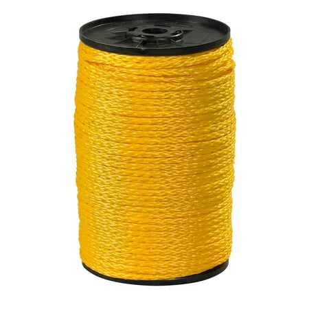 

Box Partners Hollow Braided Polypropylene Rope 3/16 450 lb Yellow 1000 /Case TWR113