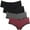 Bla-Bla-Gra-Red, variant on Attraco Women's Cotton Underwear Lace Briefs with Bow Breathable Panties Pack of 4