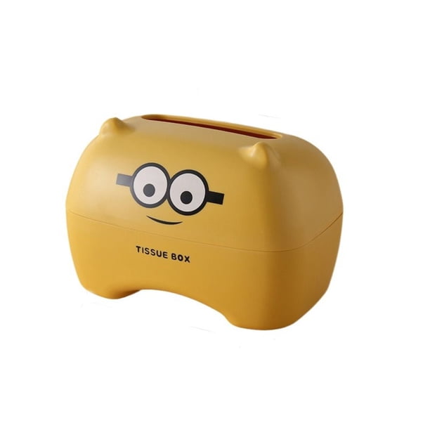 Caja de pañuelos de dibujos animados Nueva caja de almacenamiento de servilletas linda Kawaii Contenedor de papel portátil Baño