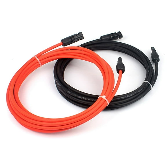 Waterproof UV Resistant Cable Mc4 Connector Photovoltaic Extension Cable, Cable (14Awg Red   Black 1 Each 3 Meters (10Ft))