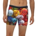 thumbnail image 2 of Xecao Easter Eggs Print Boxer Briefs for Men's Stretch Moisture-Wicking Underwear, Mid-Rise Classics breathable fabric, 2 of 7