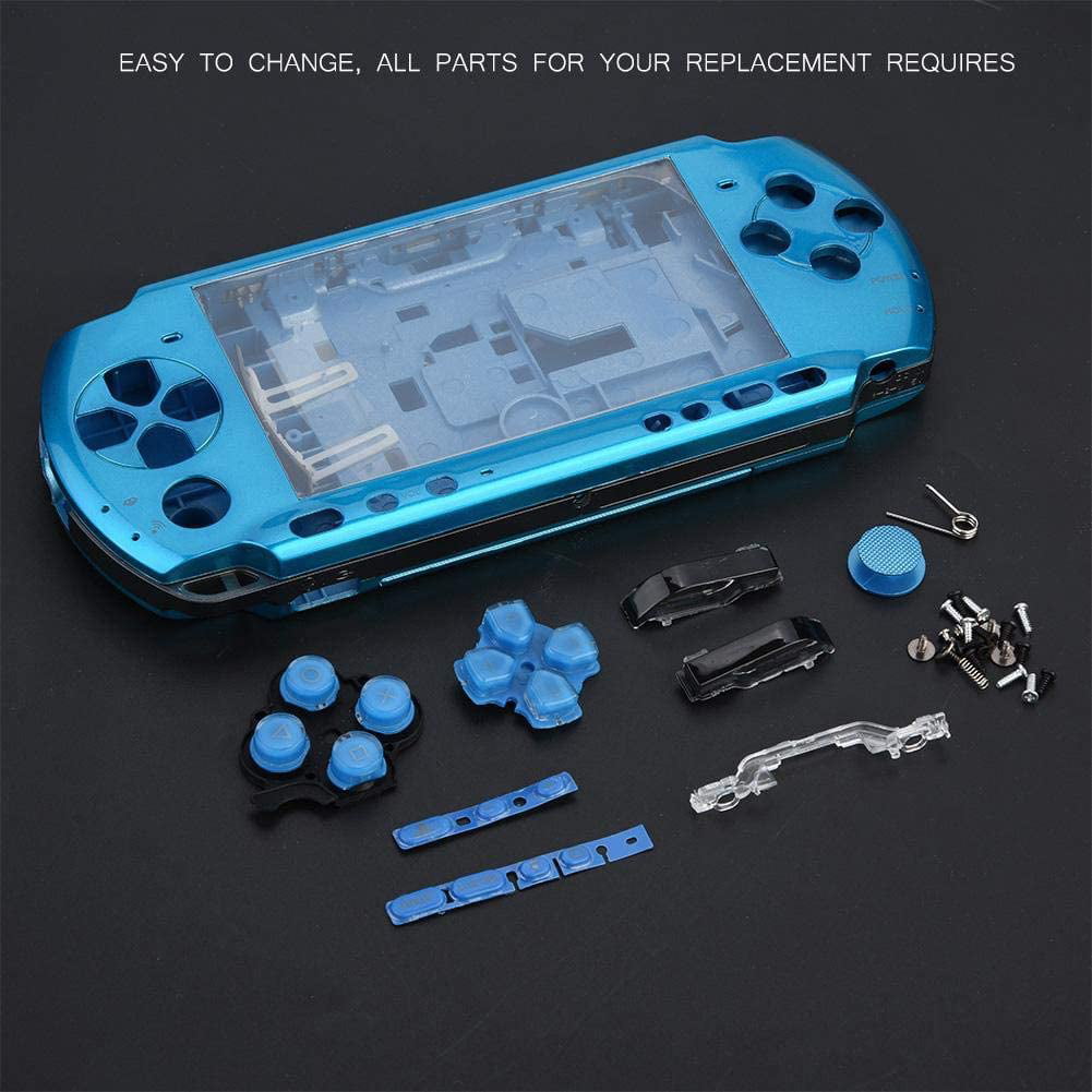 Transparent Shock-Absorption and Anti-Scratch Design fosa Replacement Full Housing Console Game Shell Case Cover Back Repair Parts for PSP 3000/PlayStation Portable 3000 System 