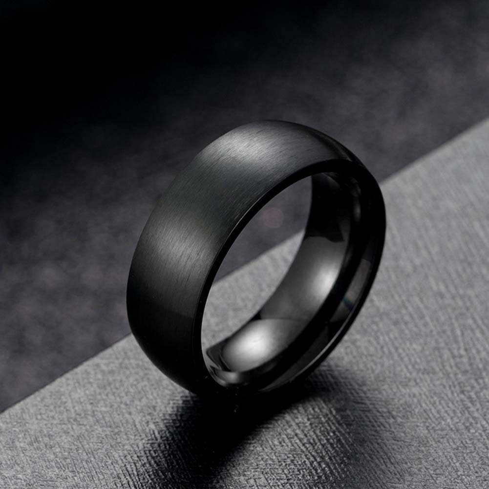 2 Matching Rings Couple Ring Black Gold Plated 1CT CZ Women Wedding Ring Sets Men Ring