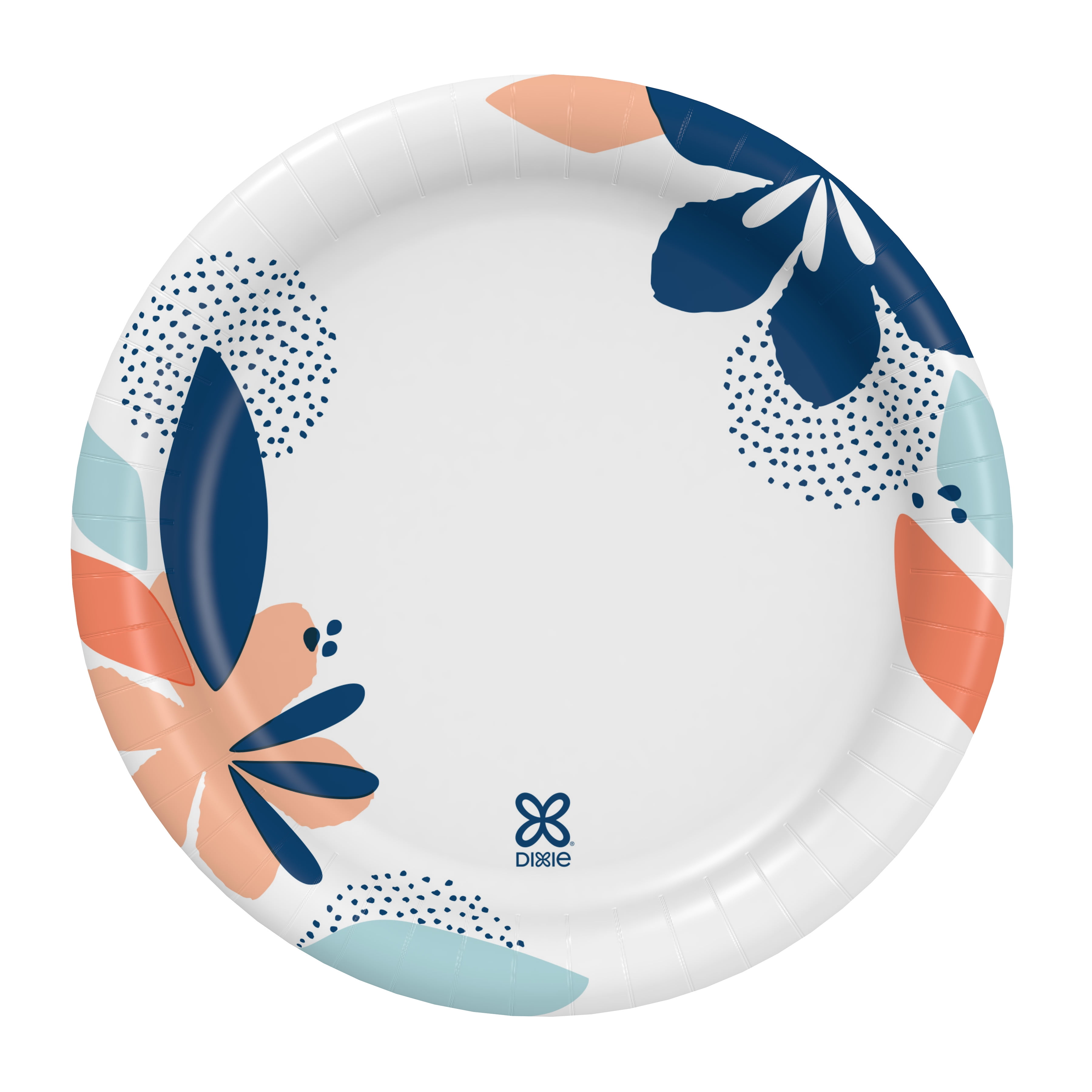 Dixie Paper Dessert Plates, 6 7/8 Inch, 50 Ct (3) Small, Multicolor
