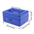 thumbnail image 4 of KLKCMS Mini Portable Steel Locking Box Security Storage Check (Blue), 4 of 6