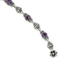 thumbnail image 3 of Sterling Silver Sterling Silver Amethyst Bracelet, 3 of 5