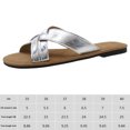 thumbnail image 2 of Zapatos Verano Sandalias Planas Correa Cruzada Cómodo Punta Abierta Ancho para Mujer, 2 of 9