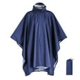 thumbnail image 1 of MIASHUI Poncho Imperméable Léger Réutilisable avec Capuche pour Randonnée et Activités Extérieures, Bleu, Taille Unique, 1 of 2