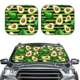 thumbnail image 2 of Yiaed Avocado Green Striped Print Car Front Windshield Sun Shade,Foldable Anti-UV Car Sunshade for Front Window for Most Vehicles-Small, 2 of 5