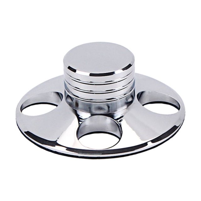 Estabilizador de Disco para Toca Discos, Hecho de Metal en Color Plata, Reduce Vibraciones y Mejora la Calidad de Sonido, Ideal para Reproducción de LP a CD, Diámetro de 79mm, Peso Ligero de 307g.