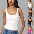 thumbnail image 1 of Camiseta blanca para mujer,Camiseta sin mangas para mujer, cuello redondo, informal, mezcla de algodón suave, ajuste cómodo para uso diario, sopatenor, 1 of 9