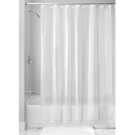 iDesign Frosted White EVA Vinyl Shower Liner, 54" x 78"