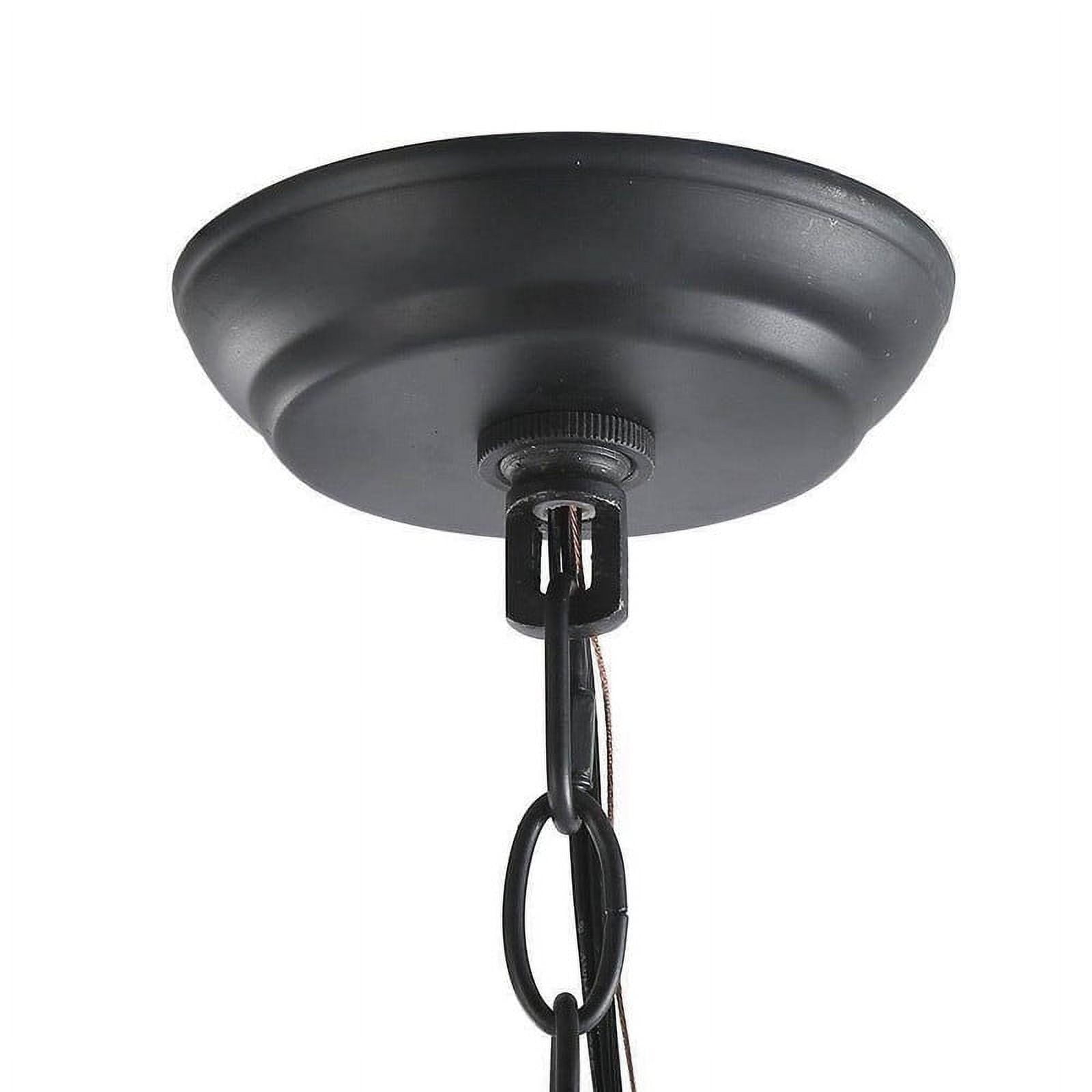LNC 1-Light Farmhouse Pendant Light For Kitchen Island, Rustic Brushed Black and Wood Finish