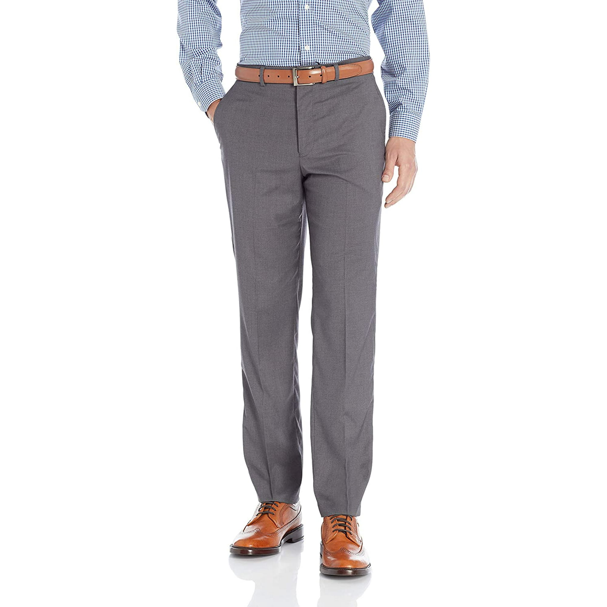 Dockers Men's Signature Slim Fit Dress Pant with Stretch, Medium Gray, 42x30 | Walmart