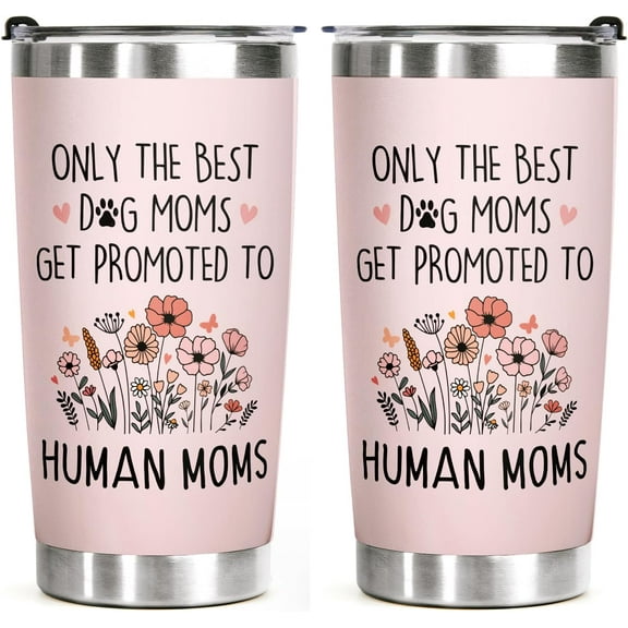 New Mom Gifts for Women, Pregnancy Must Haves, Funny Dog Mom Pregnancy Gift for Expecting Mom, 20 oz Stainless Steel Tumbler