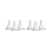 Dr. Brown's Natural Flow Baby Bottle Nipple, Level T, Newborn, Slower Flow, 6-Pack, 0m+