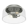 thumbnail image 2 of Hunter - Hartland 2-light Matte Silver, Medium Size Flush Mount Light, Dimmable, Casual Style, Round Shaped, for Bedrooms, Dining, Living Rooms - 19014, 2 of 8