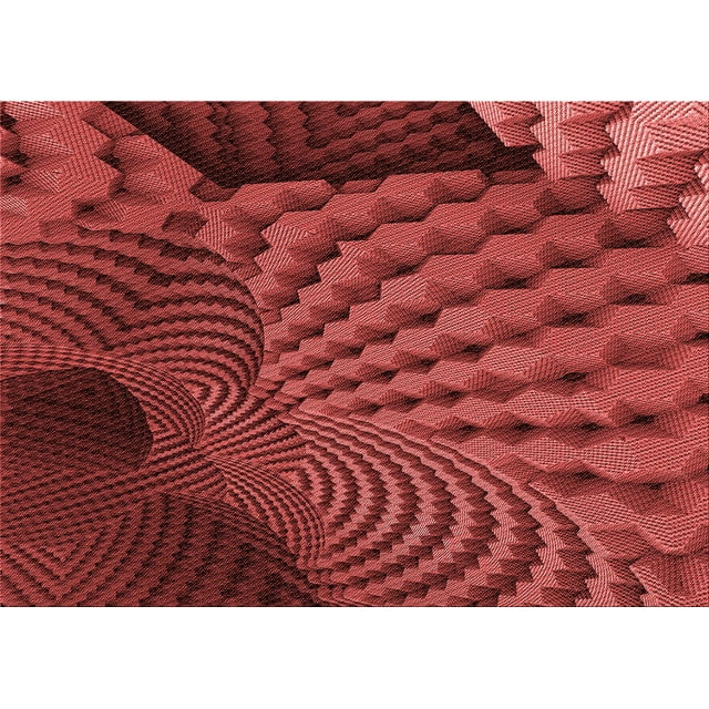 Ahgly Company Machine Washable Indoor Rectangle Transitional Grapefruit Red Area Rugs, 5' x 8'