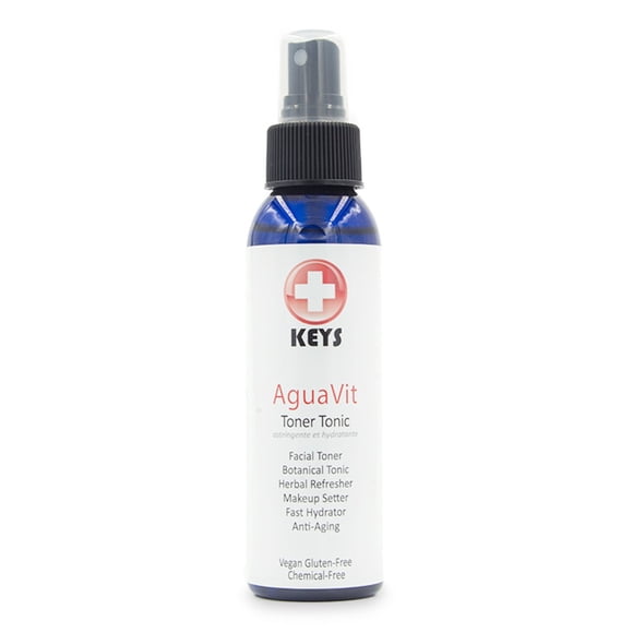 Keys AguaVit Todo natural, sin químicos, orgánico, vegano, botánico, tónico restaurador, tónico en aerosol, refrescante, hidratante rápido para la piel, fijador de maquillaje, aromaterapia fresca y li