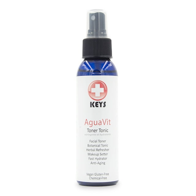 Keys AguaVit Todo natural, sin químicos, orgánico, vegano, botánico, tónico restaurador, tónico en aerosol, refrescante, hidratante rápido para la piel, fijador de maquillaje, aromaterapia fresca y li