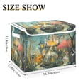 thumbnail image 3 of Storage Box With Lid 16.5x12.6x11.8In Foldable Stacked Household Storage Box Cute Magic House, 3 of 7
