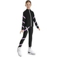 thumbnail image 3 of Yeahdor Girls Youth 2Pcs Activewear Gym Workout Outfit Long Sleeve Coat Top with Active Leggings Sweatsuit Light Purple 16, 3 of 6