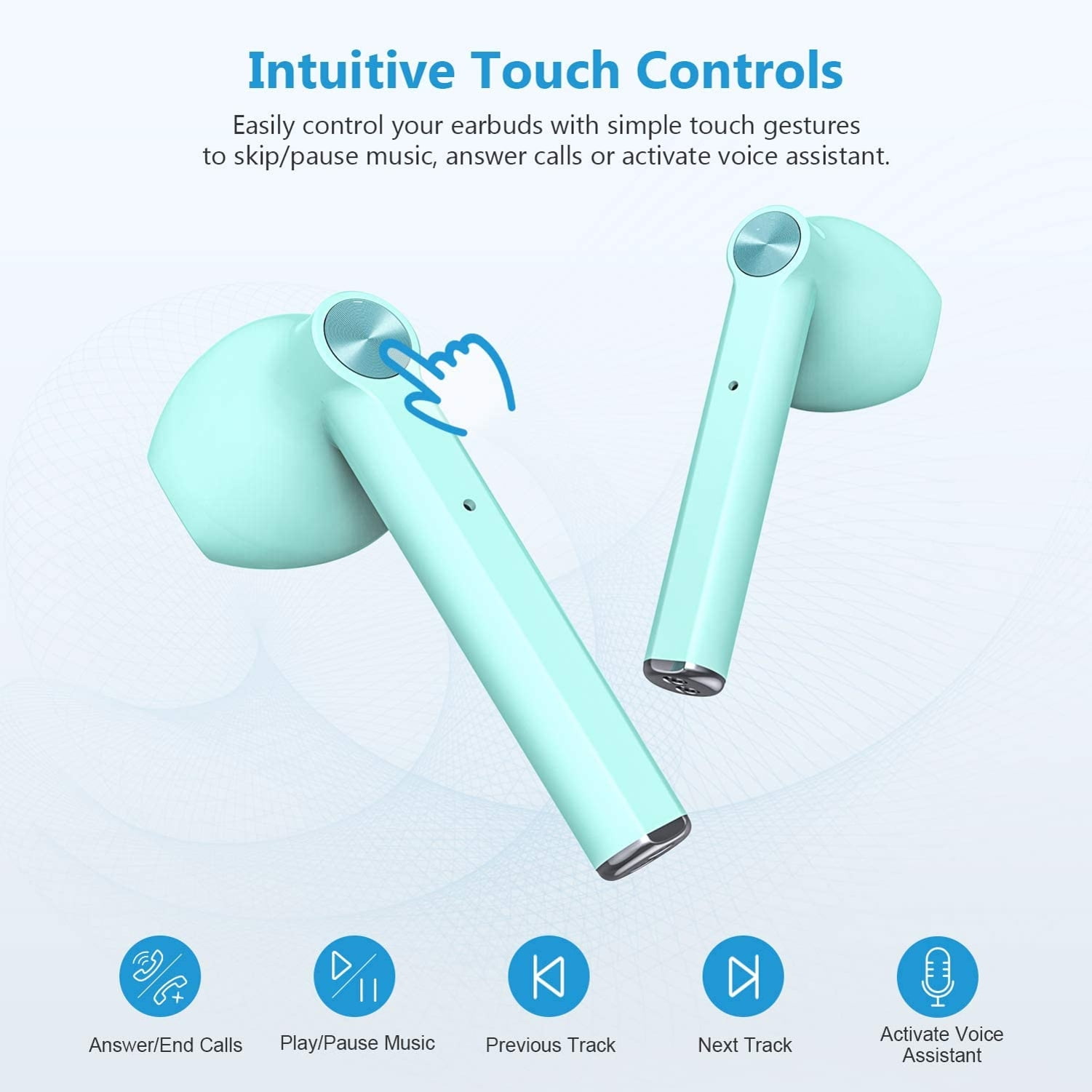 Wireless TWS Earphones for Google Pixel 7/Pro/6a/6/Pro Phones - Earbuds Headphones True Stereo Headset Hands-free Mic Charging Case  Compatible With Pixel 7/Pro/6a/6/Pro Models