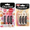 ChapStick Valentine's Day Collection Flavored Lip Balm, 3 pk (Cherry Bomb, Watermelon Kiss, Strawberry Crush) & ChapStick Skin Protectant Lip Balm, Cake Batter, 3 pk