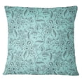 thumbnail image 1 of S4Sassy 2 Pcs Floral Print Cotton Poplin Square Sea Green Cushion Cover Pillow Case Throw-22 x 22 Inches, 1 of 1
