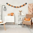 thumbnail image 6 of Xuniizn Happy Halloween Banner Indoor 9.84Ft Black and Orange Bunting Halloween Banners for Halloween Party Decorations, Fireplace Wall Halloween Decorations for Home Indoor & Outdoor, 6 of 7