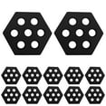 thumbnail image 2 of 12x almohadillas de tracción hexagonales para tablas de surf, alfombrilla antideslizante sin cera, almohadillas para cubierta, agarre para tablas cort Negro, 2 of 8